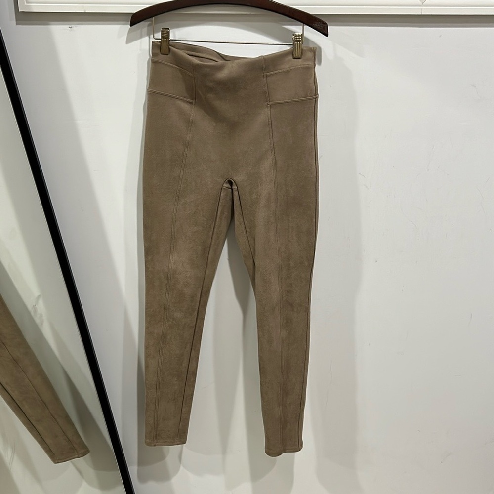 Like new, spanx faux suede leggings